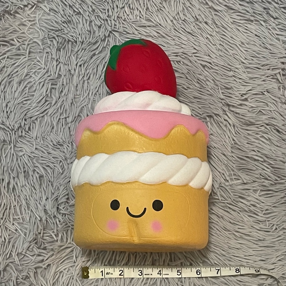Large Strawberry Cake Squishy Squishable Toy - Picture 7 of 8